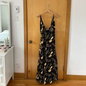 Reformation backless floral maxi dress